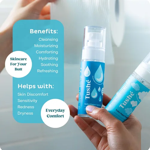 Vista 5 de Papel higiénico en espuma (paquete de 2) – Alternativa a las toallitas húmedas desechables para pieles sensibles – Sin aroma, apto para sistemas