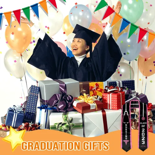 Vista 7 de Batorkpl Estola de graduación para enfermeras, fajín de graduado de enfermería, ideal para regalo de graduación de clase de 2023