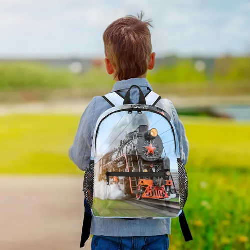 Vista 7 de cfpolar Linda mochila para niños, mini mochila de 12 pulgadas para niños, mochila preescolar, mochila para guardería, jardín de infantes, Steam