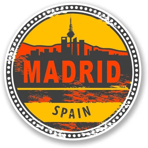Vista 2 de Madrid, España redonda de metal 0.75 pulgadas solapa Pin Pin Pin Tie Tack Pinback