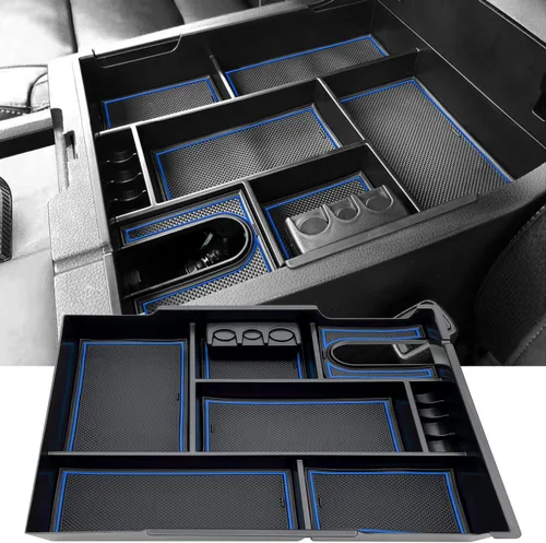 Vista 10 de Compatible con accesorios Toyota Tundra Organizador de bandeja de consola central para Tundra 2022 2023 2024 2025 Inserto ABS Caja de almacenamiento