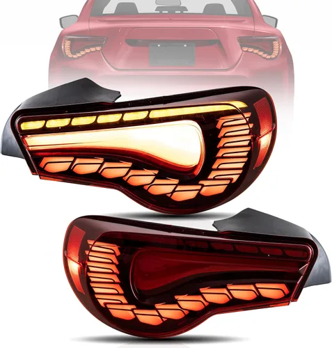 Vista 16 de VLAND Conjunto de luces traseras para Toyota GT86 2012-2020, BRZ 2013-2018, FRS 2012-2016 con señal de giro, luz LED DRL, enchufar y usar