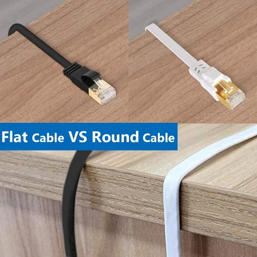 Vista 5 de Cable Ethernet Cat 8 de 75 pies, cable de red RJ45 de 40 Gbps 2000
