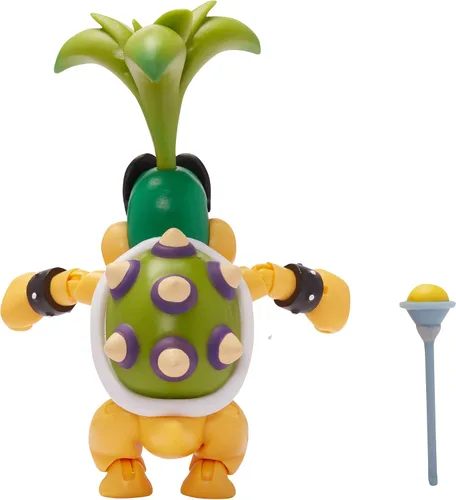 Vista 5 de Super Mario Figura de acción articulada coleccionable de Iggy Koopa de 4 pulgadas con accesorio de varita, perfecta para niños y coleccionistas por
