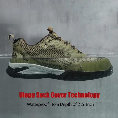 Vista 35 de ulogu Zapatos de senderismo impermeables para hombres y mujeres, cómodos, ligeros, antideslizantes, para caminar todo el día, para trabajar y caminar