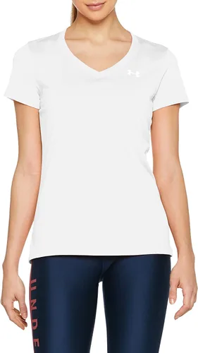 Vista 2 de Under Armour, Tech - Camiseta de manga corta y cuello en V para mujer, unicolor