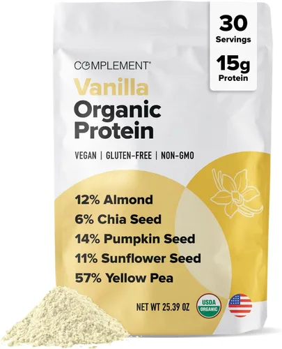 Vista 9 de Complement Proteína vegana sin sabor – Proteína orgánica baja en carbohidratos, baja en calorías, sin azúcar, sin soja, sin OMG, sin gluten, 0.55 oz