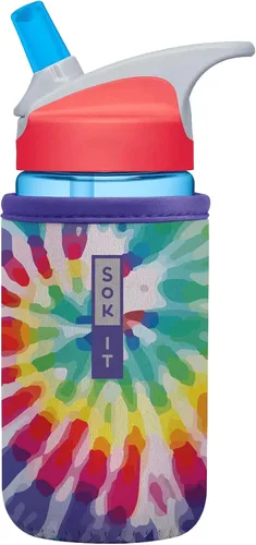 Vista 108 de Sok It BotlSok Funda para botella de agua con cubierta de neopreno aislante (Floral abstracto, se ajusta a CamelBak o Nalgene de 12 onzas)