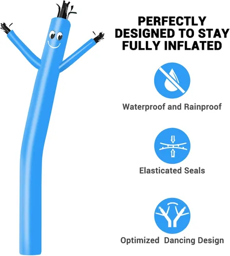 Vista 4 de MOUNTO 20ft 18inch Fly Puppet Dancer Tube Man Fly Guy Puppet Dancer (azul)