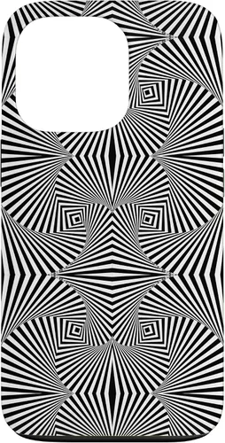 Vista 9 de Funda de arte óptico abstracto hipnotizante con diseño retorcido para iPhone 13