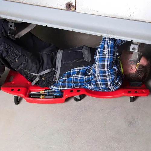 Vista 7 de AFF XL Mechanic's Creeper - Creeper Ergonómico de 47" de Longitud con Reposacabezas Acolchado y Bandejas Magnéticas para Herramientas - Super