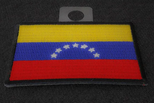 Vista 5 de Parche de bandera de Venezuela - 3x2 pulgadas. Parche bordado para planchar (P5170)