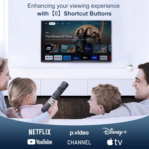 Vista 5 de Solo para TCL-Google-TV, reemplazo de control remoto, RC813 compatible con TCL QM8/QM7/Q7/Q6/Q5/S5/S4/S3 4K UHD HDR LED QLED QD-Mini LED Full-HD