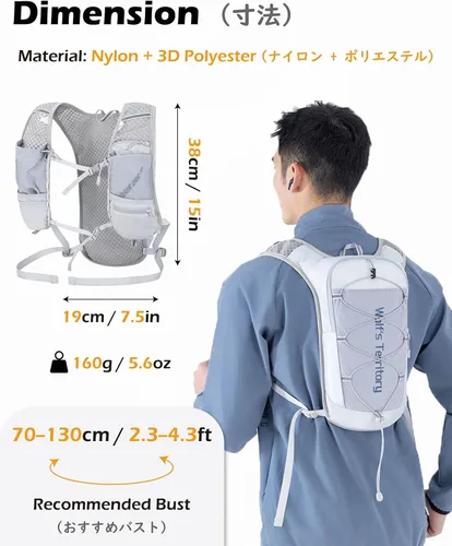 Vista 2 de TRIWONDER Mochila de hidratación para correr, chaleco de agua ligero para hombres y mujeres, paquete de agua de hidratación para ciclismo, correr