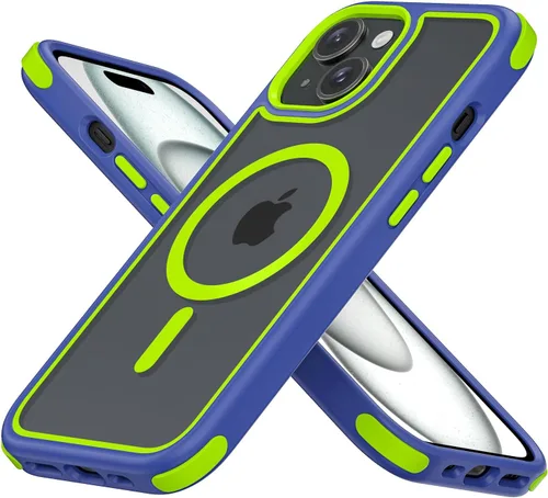 Vista 13 de Mobnano Funda para iPhone 13 Pro, compatible con MagSafe, funda transparente con anillo magnético, diseño multicolor protector a prueba de golpes