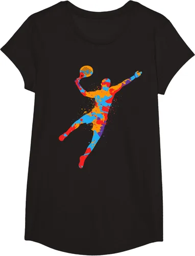 Vista 3 de Playera de Padel Playera Colorida Plataforma Tenis Paddleball Niños Camiseta de Padel
