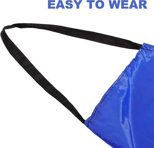 Vista 9 de DOITOOL Waterproof Dishwashing Apron with Sleeve Large Blue Oil-resistant Kitchen Cleaning Apron for Home and Professional Use