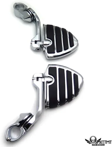 Vista 6 de SMT- Cromado 5" Mini Wing Highway FootPeg 1.25" 1 1/4" Montaje Compatible con Kawasaki VULCAN VN400 VN800