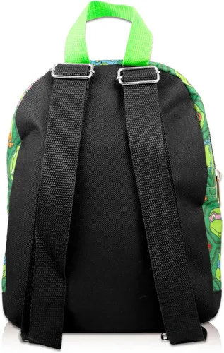 Vista 5 de Teenage Mutant Ninja Turtles Mini mochila para adolescentes - Mochila TMNT de lona de 10 pulgadas con bolsillo frontal y marcador Paquete