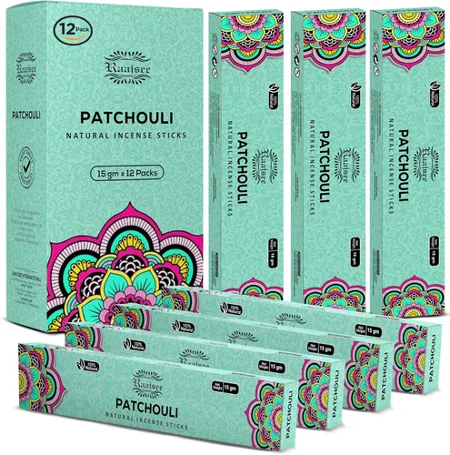 Vista 15 de Raajsee Varitas de incienso (6.35 oz), 100% puras orgánicas y naturales, enrolladas a mano, sin productos químicos, perfectas para aromaterapia