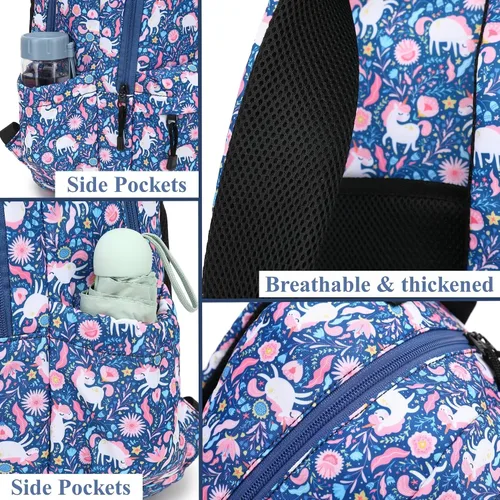 Vista 7 de Leaper Mochila kawaii para laptop para niñas y niños, mochila de viaje para niños, mochila escolar linda para la universidad