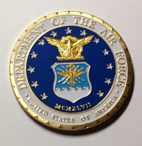 Vista 2 de Oficina de Investigaciones Especiales de la Fuerza Aérea OSI Agente Especial # 1416 Moneda de desafío de honor militar