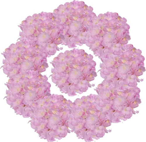 Vista 20 de 10 cabezas de hortensias de seda con tallos de flores artificiales para bodas, fiestas, decoración del hogar (negro)