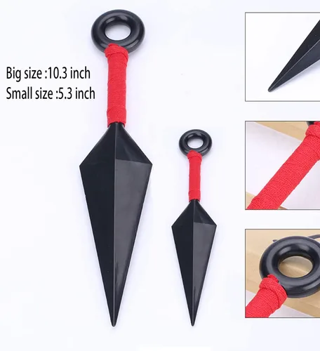 Vista 4 de Diadema de anime Ninja Cosplay Set 8 piezas para disfraz con temática de Ninja accesorios de cosplay de Halloween