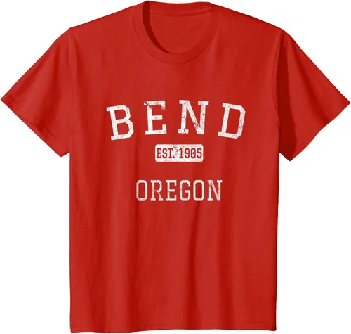 Vista 3 de Bend Oregon OR Camiseta vintage, Negro