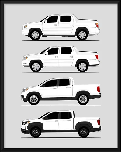 Vista 22 de Custom Car Posters Póster hecho a mano compatible con Acura (perfil lateral), decoración de lo mejor de las generaciones de Acura, historia 10C.