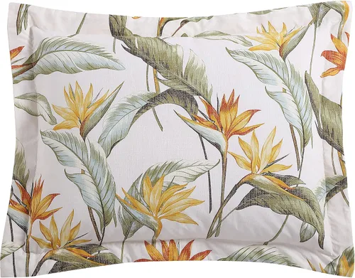 Vista 4 de Tommy Bahama - Juego de funda de edredón tamaño King, ropa de cama de algodón con fundas a juego y cierre de botón, juego de ropa de cama súper