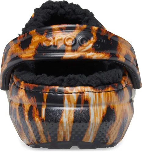 Vista 6 de Crocs Zueco clásico forrado con estampado animal para mujer Pantuflas mullidas
