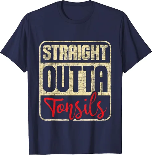 Vista 65 de Straight Outta Amígdalas - Camiseta de recuperación de cirugía de eliminación de amígdalas Asphalt Grey