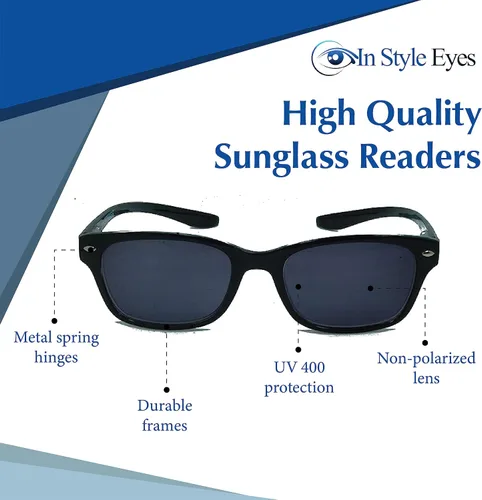 Vista 3 de In Style Eyes Rubber Neckin - Gafas de sol de lectura clásicas para colgar en el cuello, montura completa, marco de acetato ligero, no polarizadas