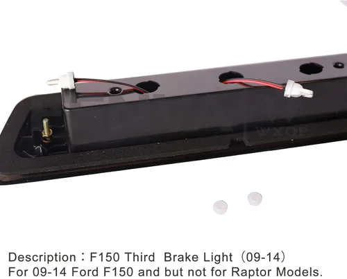 Vista 10 de 3ª luz de freno negra ahumada, compatible con Ford F150 2009-2014 (no para modelos Raptor)
