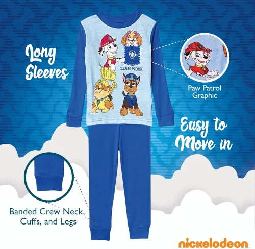 Vista 4 de Nickelodeon Pijama de algodón de ajuste cómodo para niño de la Patrulla Canina