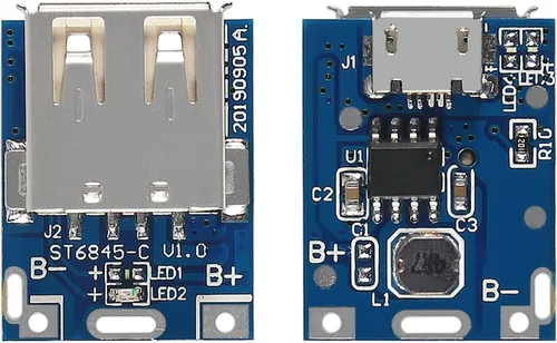 Vista 3 de DIANN 10 unids 5V 1A Boost Step-Up Módulo de fuente de alimentación de batería de litio placa de protección de carga 134N3P DIY cargador pantalla