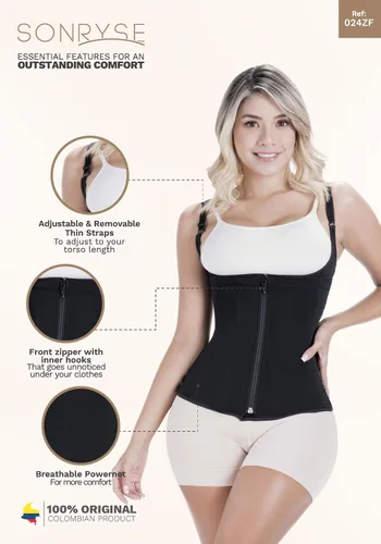 Vista 5 de Sonryse O24ZL Fajas Colombianas Reductoras y Moldeadoras Chaleco de Compresión Shaper Tummy Tuck Faja para Mujer