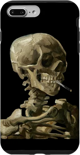Vista 12 de iPhone 16 Vincent van Gogh Skull of a Skeleton with Burning Cigarette Case