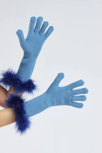 Vista 81 de Sahabowi Guantes de cuero para clima frío Manopla de lana cálida de invierno para mujeres