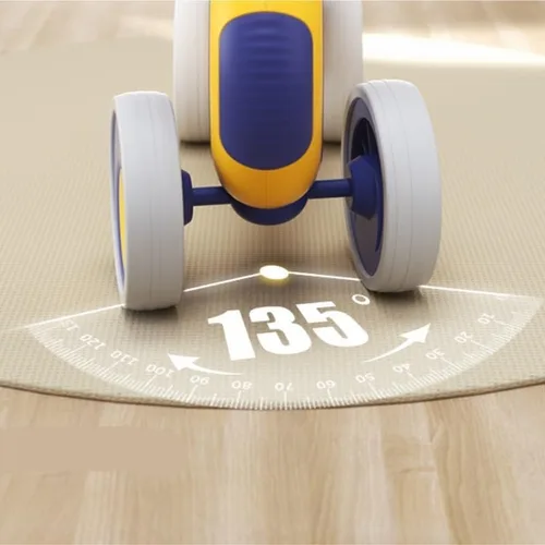 Vista 6 de Bicicleta de equilibrio para bebés sin pedal 4 ruedas de silencio Primero Rojo