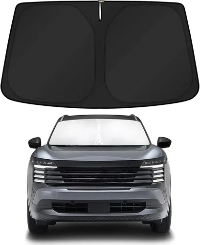 Vista 106 de KUST - Parasol plegable para parabrisas para BMW X1 E84, accesorios 2011 2012 2013 2014 2015, protector de visera de sol ajustable que bloquea