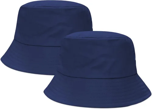 Vista 20 de PFFY 2 Packs Bucket Hat for Women Men Cotton Hats Sun Beach Fishing Cap 2 paquetes negro (reversible)