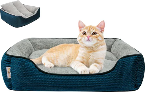 Vista 9 de Miguel Cama lavable para perros y gatos con cojín extraíble para perros medianos y pequeños, sofá cama para mascotas fácil de lavar con cojín Negro
