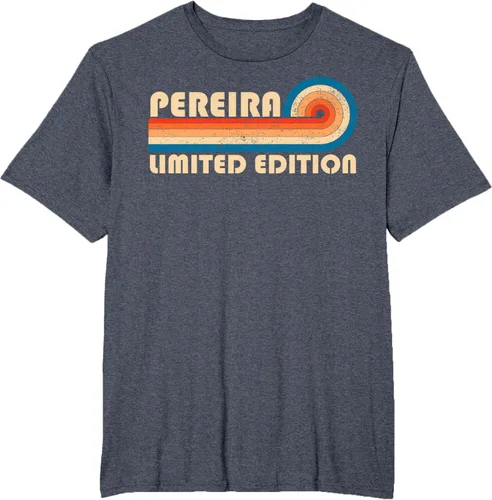 Vista 55 de PEREIRA - Camiseta vintage con apellido retro de los años 80 y 90, Negro