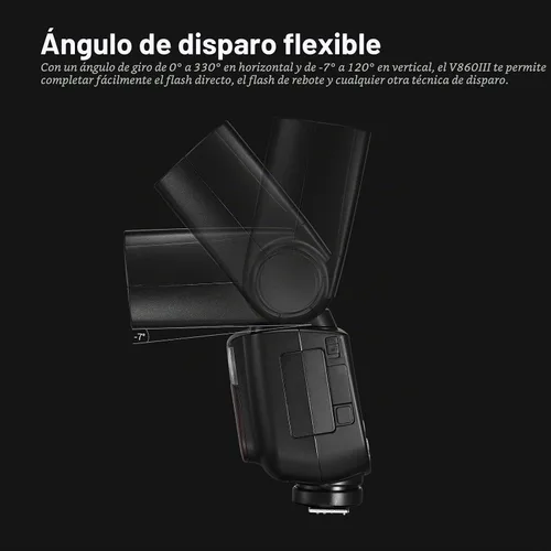 Vista 8 de Godox V860III-S Flash para Sony, 2,4G TTL Flash HSS Externo 1/8000s, 480 Destellos de Potencia Completa, Lámpara de Modelado LED de 10 Niveles