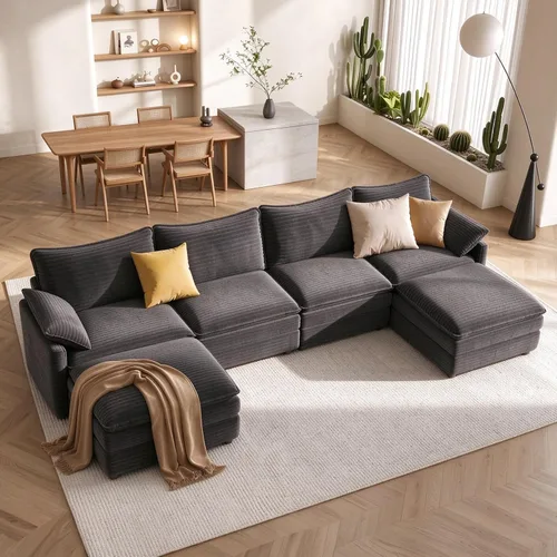 Vista 62 de Vesgantti - Sofá de 40" de Asiento Individual, Cómodo Sofá Nube de Asiento Profundo Tapizado de Chenilla, Sofá Moderno, Asientos Extra para Sofás
