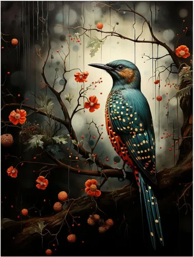Vista 8 de CAPITUNEISKINEPA Póster de búho y pájaro, regalos de búho en árbol en día lluvioso, carteles para hombres, mini pósteres de 9 x 11 pulgadas PT10760
