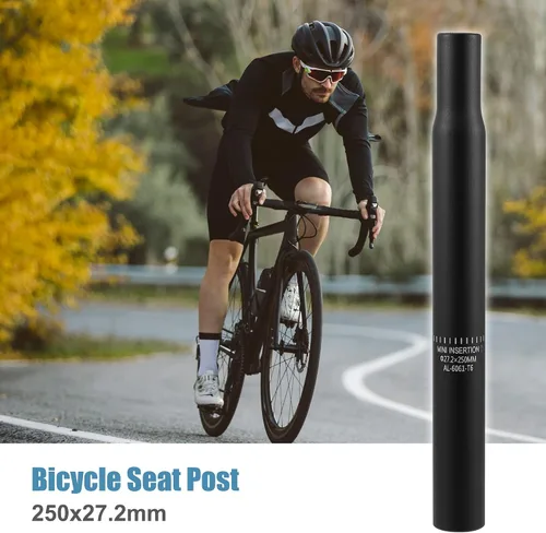 Vista 7 de X AUTOHAUX Asiento de bicicleta de aleación de aluminio con marca de escala negro universal para bicicleta de montaña MTB