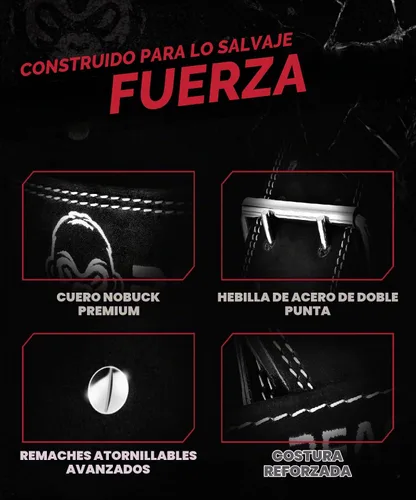 Vista 3 de Beast Gear Cinturón de levantamiento de pesas – Cinturón de cuero para levantamiento de pesas para hombres, cinturón de levantamiento de pesas